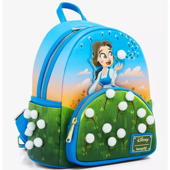 NWT Loungefly Disney Beauty and the Beast Belle Dandelion Field Mini Backpack - Picture 4 of 4